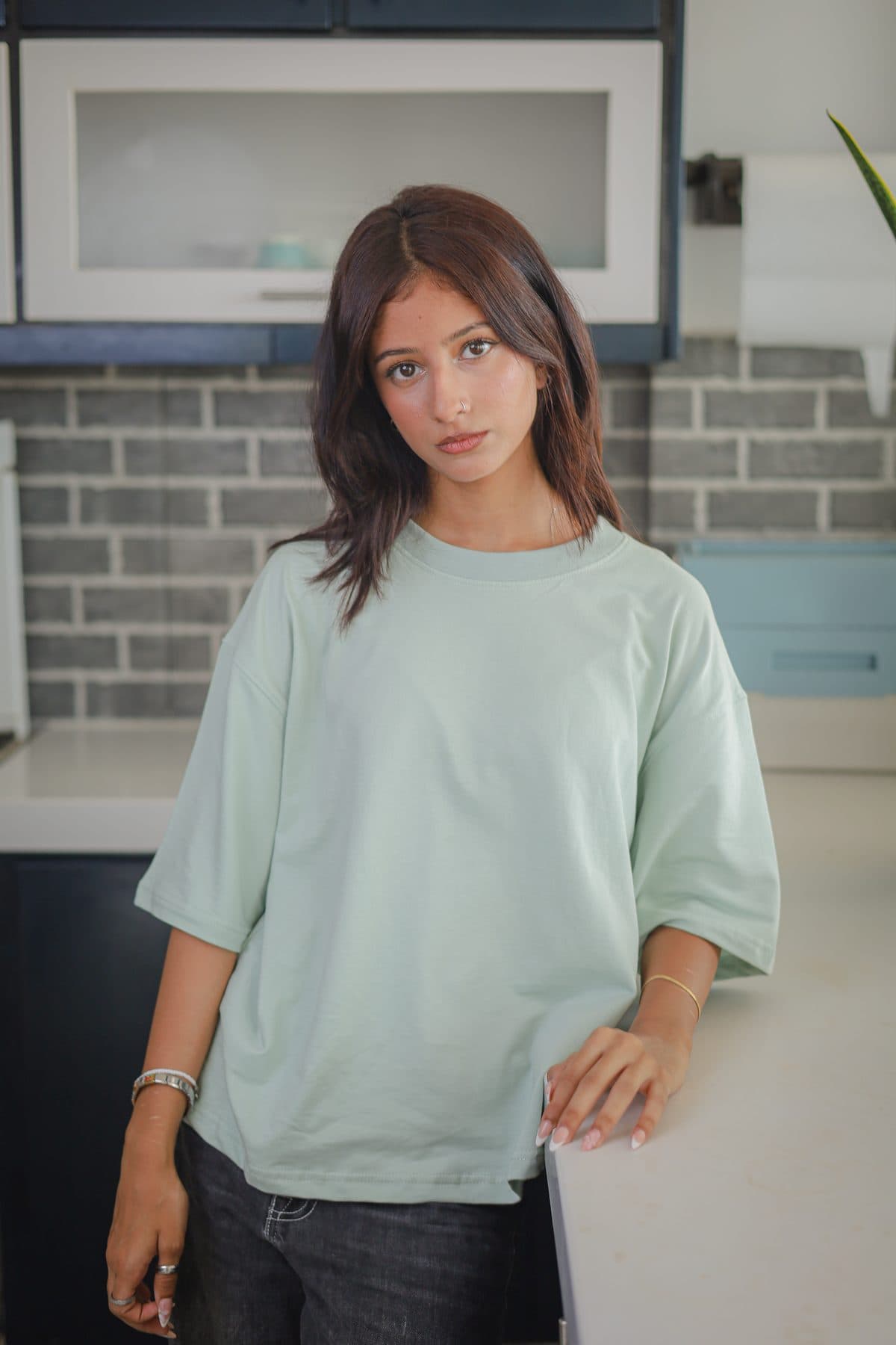 Boxy Tee - Pastel Green